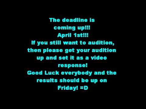 Audition Reminder