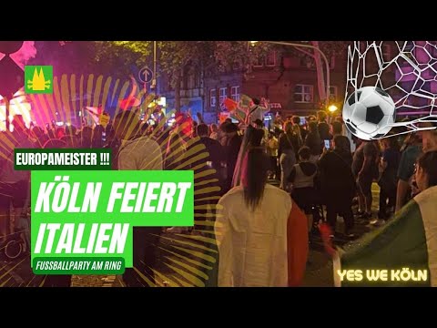 🇮🇹🏴󠁧󠁢󠁥󠁮󠁧󠁿 So WILD feiert KÖLN: Italien ist Europameister #Euro2020 #Fanparty