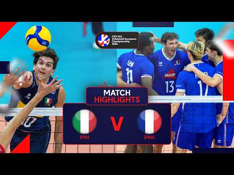 Highlights | Italy vs. France - CEV U22 Volleyball European Championship 2024 | Gold Medal