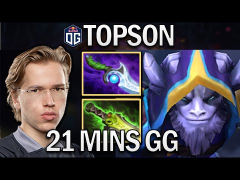 OG.TOPSON RIKI - 21 MINS GG - DOTA 2 7.29 PRO GAMEPLAY