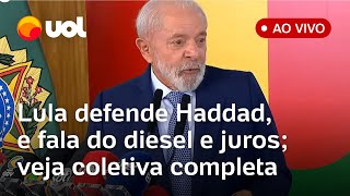 Lula fala ao vivo em coletiva de imprensa no Palácio do Planalto; acompanhe na íntegra