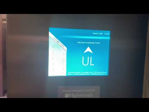 383. LCD Screens | Otis Elevonic 411M Traction Elevators at The Smoketree Tower - Raleigh, NC