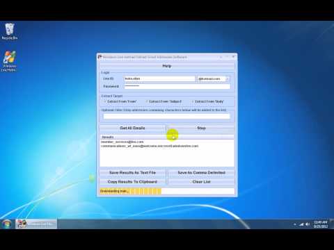 Outlook.com Hotmail Extract Email Addresses Software
