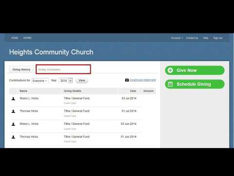 HeightsCC.com - How To Cancel Scheduled Contributions On Old HCC Portal - Fellowship 1