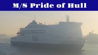 P&O Ferries: M/S Pride of Hull leaving Rotterdam