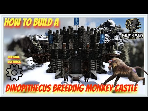 How To Build A Dinopithecus Breeding Pen  Monkey Castle Official Ark