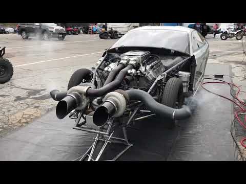 4000HP Twin Turbo Ford 5.0 Coyote Pro Mod Mustang warmup