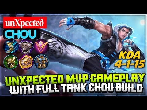 Unxpected MVP Gameplay, With Full Tank Chou Build [ Chou unXpected ] unXpected Chou Mobile Legends Video