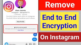 How to Remove End to End Encryption in Instagram | Turn Off End to End Encryption On Instagram