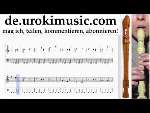 Blockflöte Lernen B. Dua Lipa - New Rules Tabulatur Teil#1 Übungen um-i995