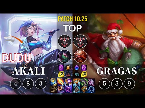 HLE DuDu Akali vs Gragas Top - KR Patch 10.25