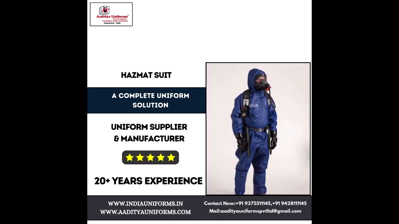 Hazmat Suit Available At Aaditya Uniforms