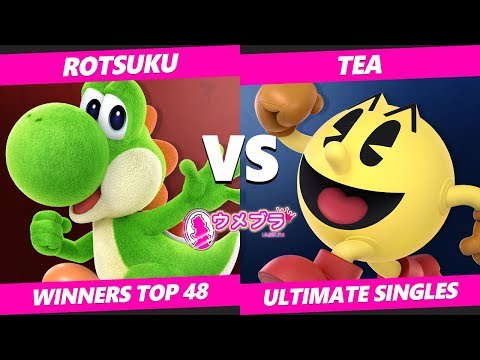 Umebura JM2019 SSBU - Rotsuku (Yoshi) Vs. Tea (Pac-Man) Japan Smash Ultimate Tournament Top 48