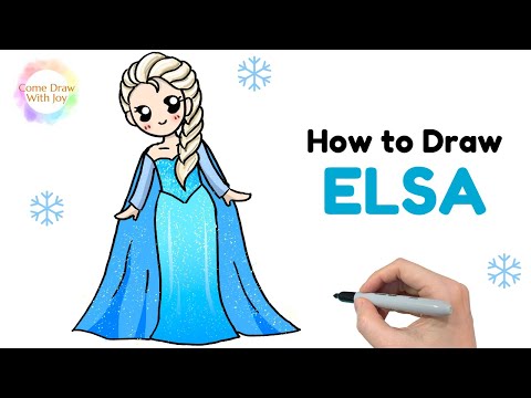 How to Draw Elsa Cute and Easy | How to Draw Queen...