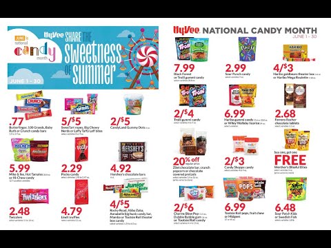 Hy-Vee Candy Monthly Sale Sweetness of Summer Ad Flyer 06.01.2023-06.30.2023 Deal Stock-up Prepping