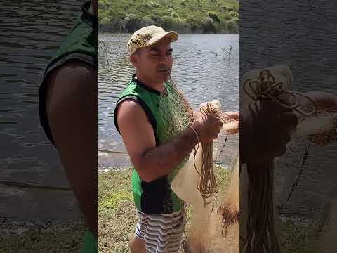 mostrando como joga tarrafa na grande barragem no ingá na Paraíba gente linda