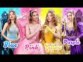 Pink Vs Yellow Vs Blue Vs Violet Princess What Color Wins In One Color Challenge