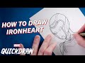 Learn how to draw Ironheart! | Marvel Quickdraw How-To