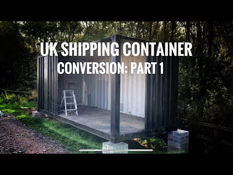 Part of a video titled SHIPPING CONTAINER CONVERSION INTO A GARDEN ...