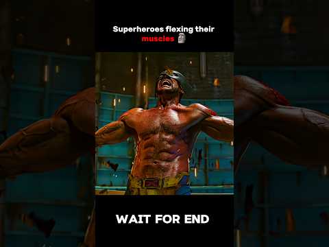 Superheroes flexing their muscles powers 🗿 #shorts #marvel