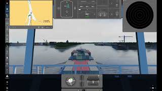 NAUTIS HOME Timelapse Realistic Sailing & Maneuvering in Ghent-Terneuzen canal on a container vessel