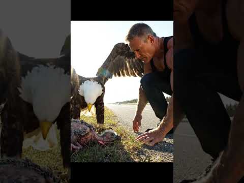 Filhote de Águia estava sendo comido vivo por formigas, então sua mãe teve uma atitude...