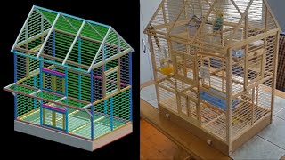 Making wooden cage for budgie bird/ Ahşap muhabbe