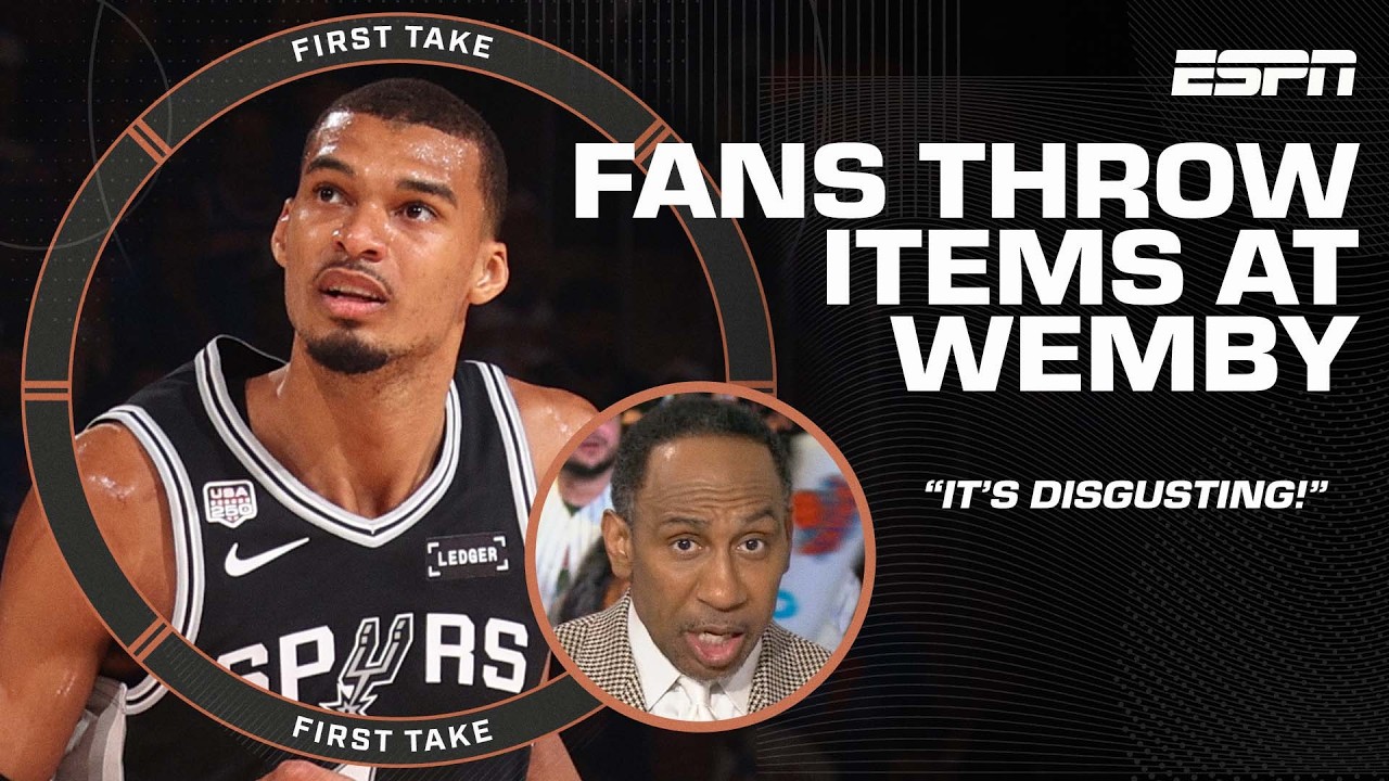 Stephen A. calls fans throwing items at Victor Wembanyama after Game 4 ‘DISGUSTING!’ | First Take