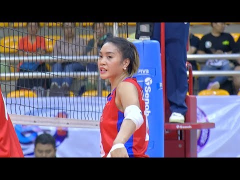 Single block by Aby Maraño | 6th Asian Women’s Volleyball Cup 2018