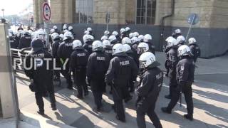 Germany: Water cannons turned on Black Bloc activists in Hamburg