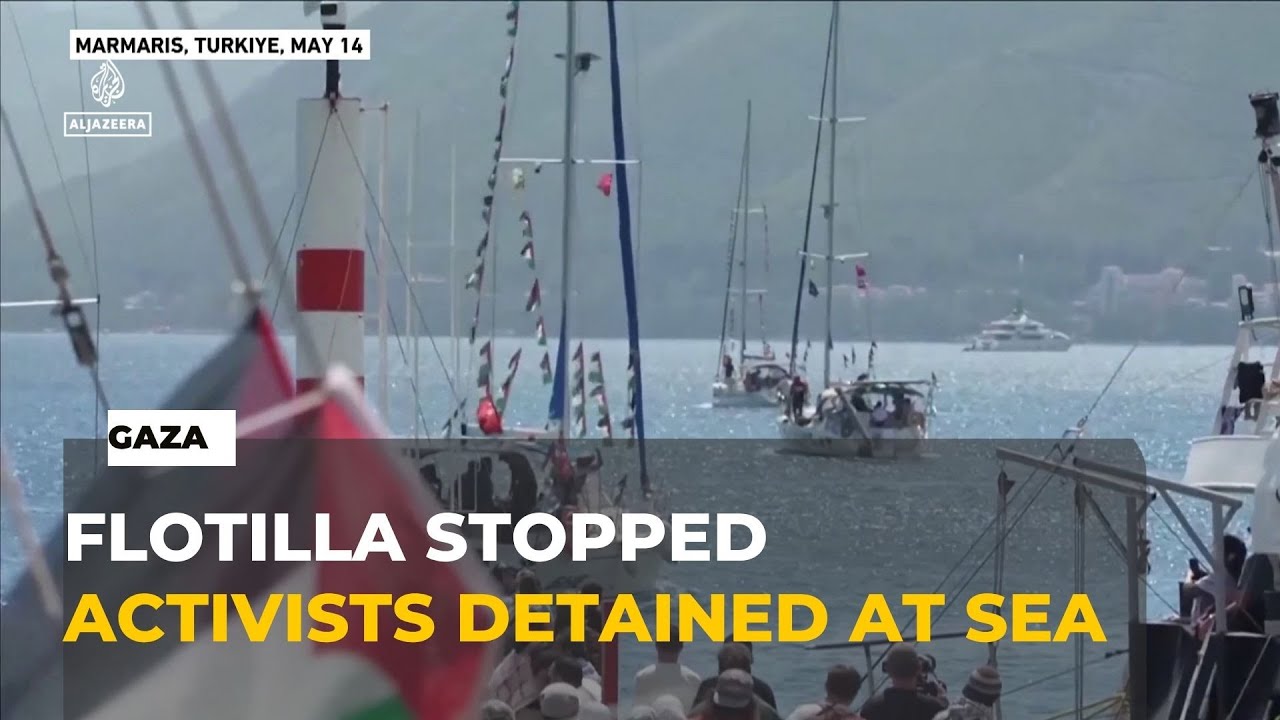 Israel intercepts Gaza-bound aid flotilla, detains activists at sea