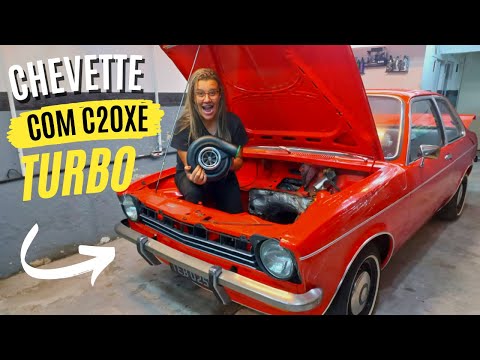CHEVETTE COM MOTOR C20XE TURBO - COMECANDO TODA ADAPTAÇÃO