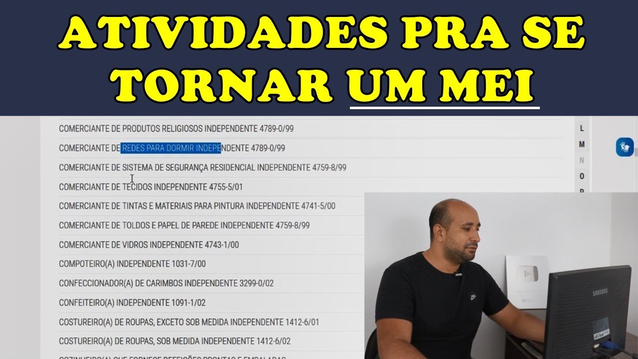 As Atividades Permitidas do MEI | Talvez você possa ser MEI e nem sabe disso