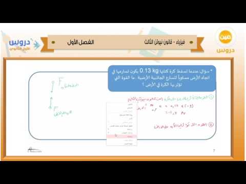 الأول الثانوي | الفصل الدراسي الأول 1438 | فيزياء | قانون نيوتن الثالث