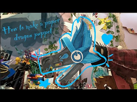 How to make a paper dragon puppet! #paperdragon #dragon #art #artist #puppet #fyp #puppeteer 