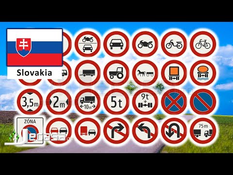 Prohibitory Traffic-Road Signs in Slovakia (Bratislava, Košice, Prešov, Žilina, Banská Bystrica)