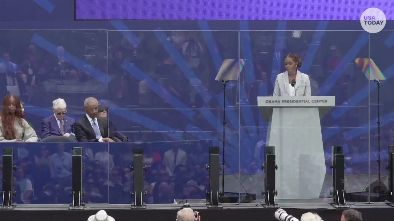 Obama speech: Michelle praises Barack's 'dazzling brilliance' and brings her husband to tears