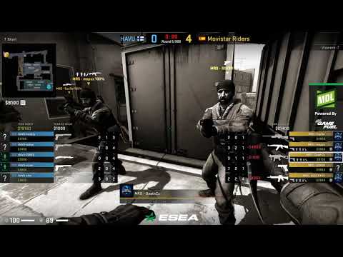 ESEA MDL SEASON 32 EUROPE MOVSITAR RIDERS VS HAVU | TRAIN | CSGO 2019