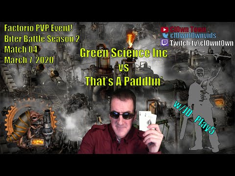 Factorio PVP Biter Battles S2 Match 04 - Green Science Inc vs. That's a Paddlin