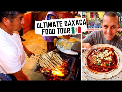MEXICAN STREET FOOD in Oaxaca, Mexico | Street side TLAYUDAS + in the KITCHEN for MOLE
