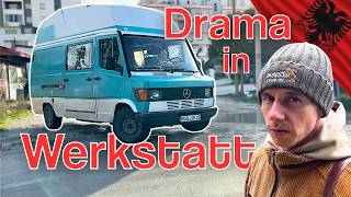 WERKSTATT DRAMA in Albanien | Kurioser Polizeieinsatz und endlich Flam
