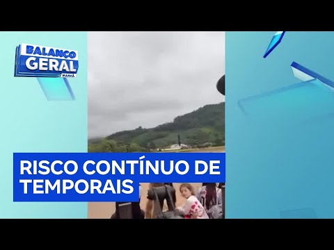 Chuvas fortes provocam prejuízos em cidades de São Paulo e Santa Catarina