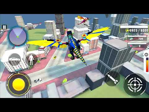 Flying Dino Transform Robot: Dinosaur Robot Games Android Gameplay #1