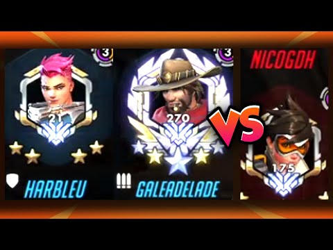 GALE MCCREE AND HARBLEU ZARYA VS NICOGDH TRACER! [ OVERWATCH SEASON 23 TOP 500 ]