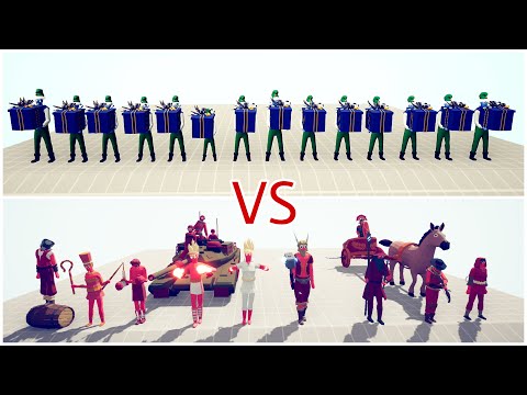 PRESENT ELF Team vs LEGACY Team - Totally Accurate Battle Simulator TABS