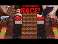 ASMR LEFTOVER DESSERT RACE BABY NUTELLA BIG MINT BUBBLY CHOCOLATE BAR OREO ICE CREAM KINDER 먹방