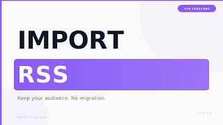 Import Your RSS Feed