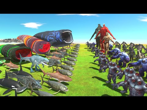 Bloop War - Bloop Team Vs Titan Team - Animal Revolt Battle Simulator