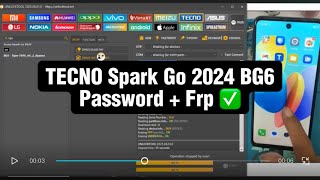 TECNO Spark Go 2024 BG6 Password + Frp bypass with UnlockTool