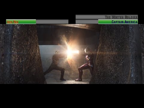 Iron Man vs Captain America and The Winter Soldier...with healthbars